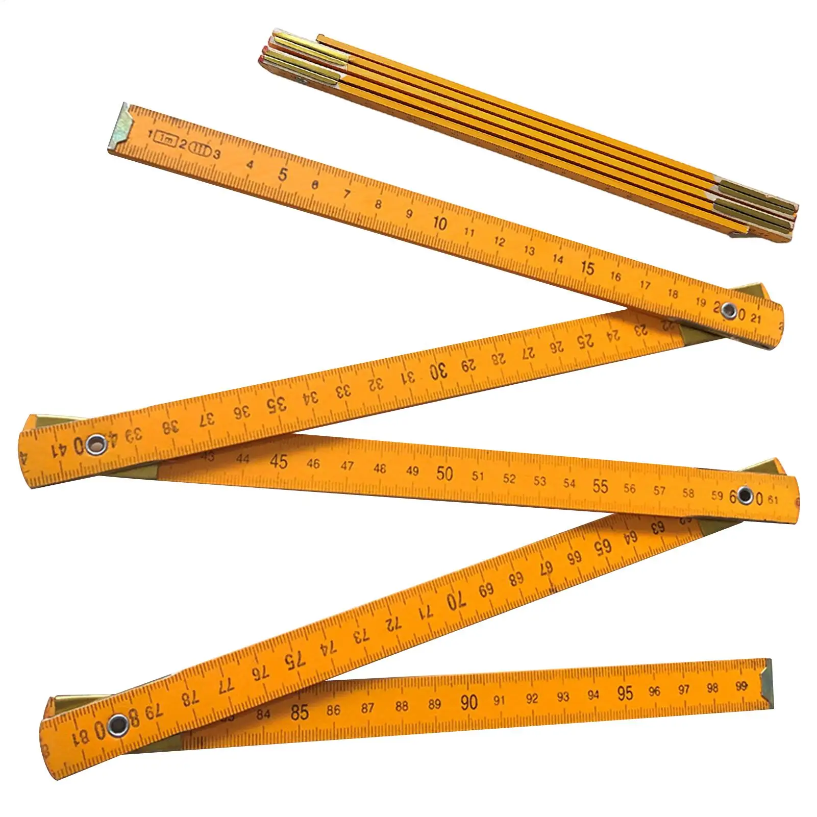 Klappbarer Holzlineal, 1 Meter, Holz-Messlineal für Schreiner, metrisches Maßstablineal, Messlineal, Holz-Zeichenwerkzeuge