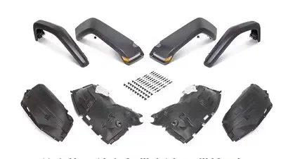 Car Fender Flares Arch Wheel Eyebrow Protector Mudguard Sticker for Jeep Wrangler JL 08-22 With turn signal lights