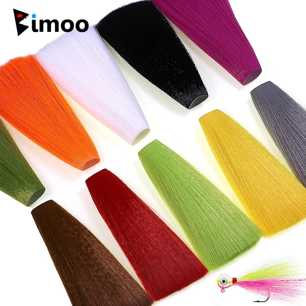 

Bimoo10PCS Mix 5.71" Long Tapered Faux Bucktail Fiber For Mayfly Tails Nymphs' Wings Streamers Poppers Bucktail Musky Jig Lures