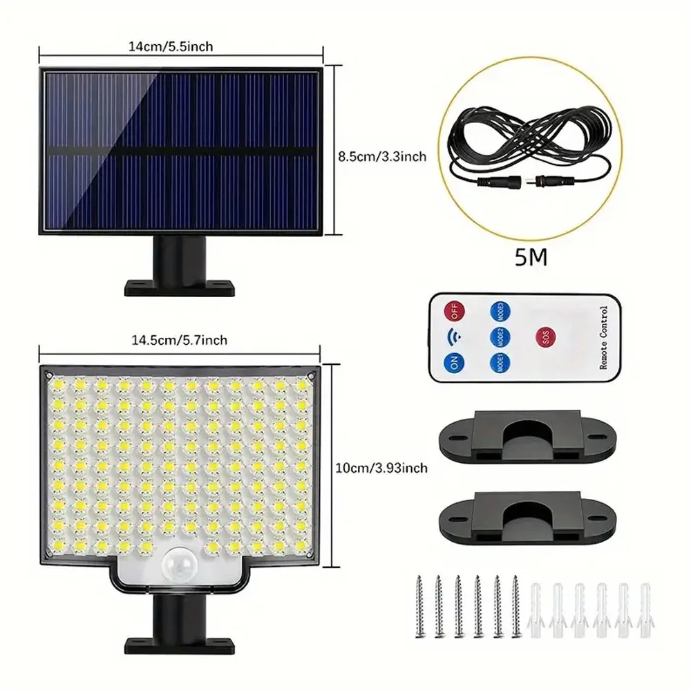 1-pcs, 106LEDs solar split outdoor street lamp, courtyard lighting household street lamp image 2