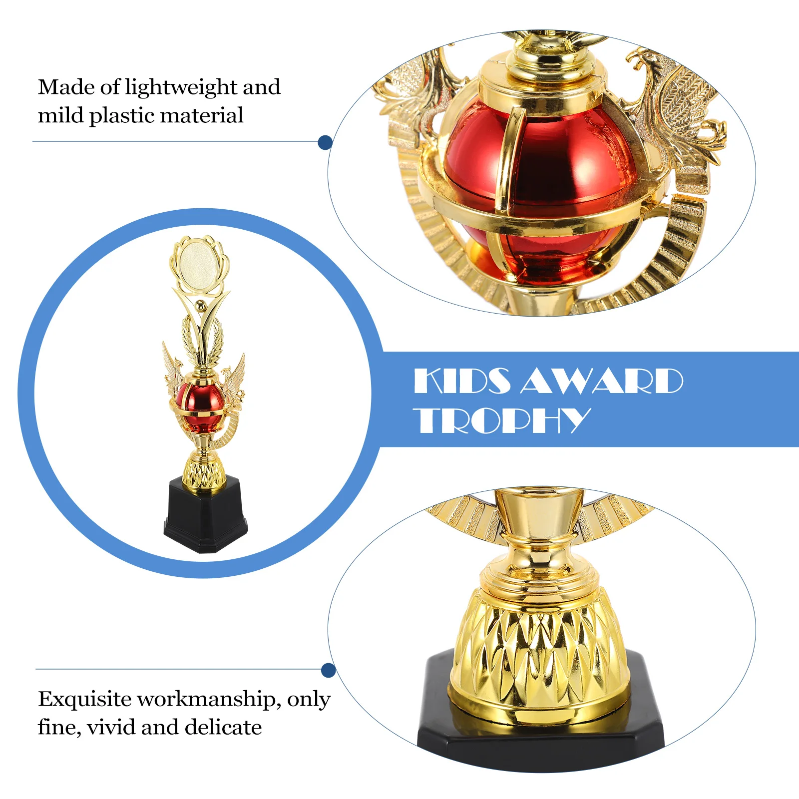 

Children's Trophy Small Plastic Prize Cup Kids Gift Red Supplies Lightweight Creative Beautiful Exquisite