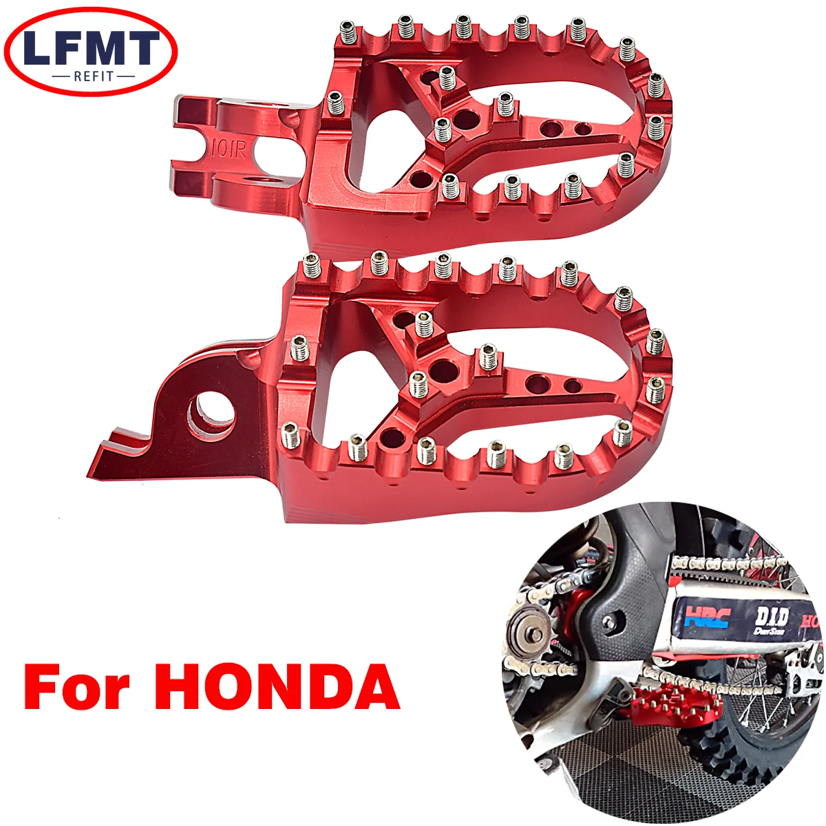 

Motorcycle CNC Foot Pegs Rests Pedals Footpegs For HONDA CR125 250 125R 250R CRF250RX 450RX 250X 450X 150R 250R 2002-2019 2023