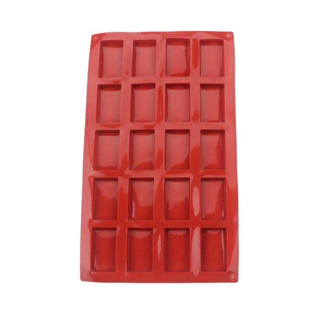 New Arrival 20 Hole Square Shape Silicone Chocolate Mold DIY Chocolate Bread Biscuit Mold  Candy Pudding Dessert Cake Decoration