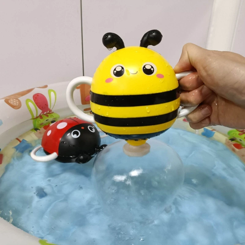 Desenhos animados Abelha/Joaninha Brinquedos Pulverizadores de Água Brinquedos Flutuantes para Banho de Bebê Mini Chuveiro para