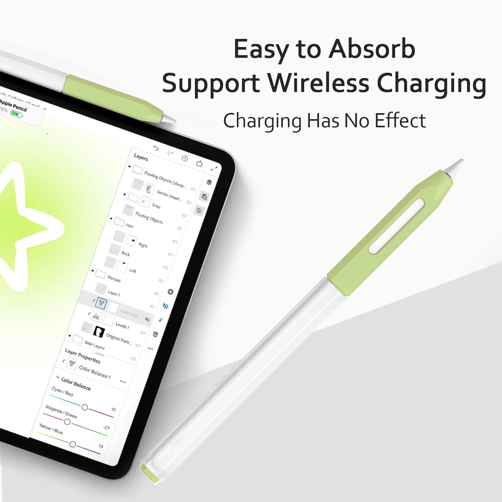 Penutup Casing Antiselip Kulit Lengan Silikon untuk IOS Pencil Penutup Pensil Gel Silika Stylus Sensitivitas Kemiringan Terupgrade untuk Yang Ke-2