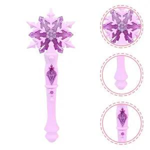 Varinhas de princesa luz de natal brinquedos decoração led varinhas de princesa meninas brinquedos led enchimento de neve congelado varinha de floco de neve 6 principais vendas varinha magica frozen - №6