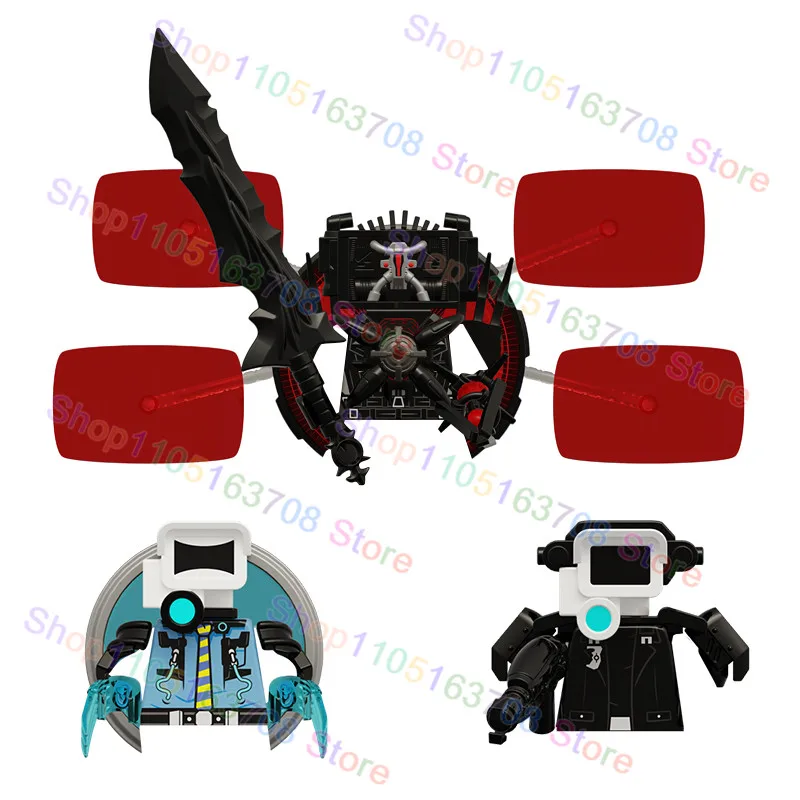 Jogos de anime skibidi modelo de banheiro tijolos bonecas mini figuras de brinquedo de ação blocos de construção meninos crianças brinquedos presentes de natal kdl848