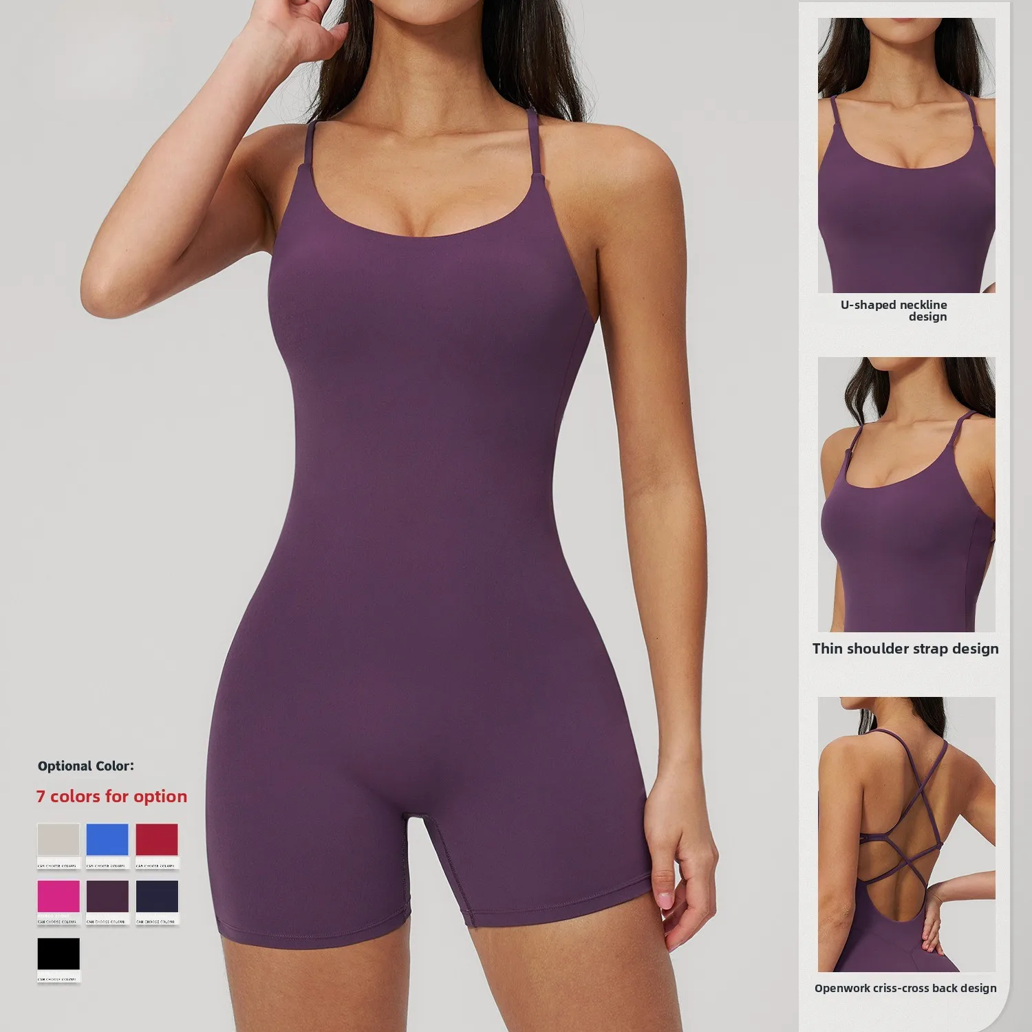 SHINBENE Backless Yoga Pants for Fitness Dance, Full-body Garment with A Crotch Lift and Pleated and Fringed Design.