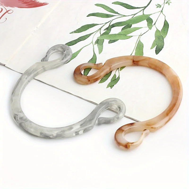 Maniglia per borsa da donna in resina acrilica a forma di U da 2 pezzi, sostituzione accessori fai da te, tracolla per borsa, catena, maniglia