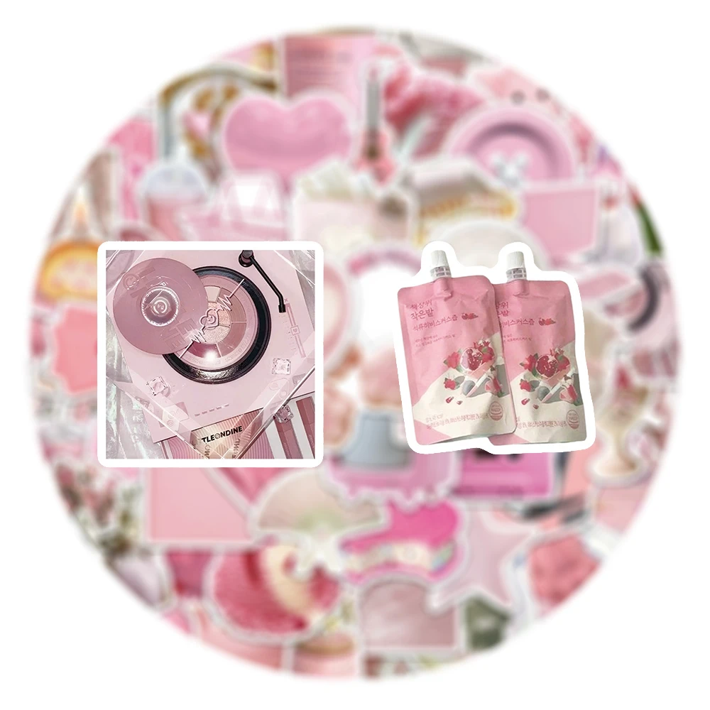 

10/30/50/100pcs INS Style Cute Pink Girl Heart Stickers Aesthetic Graffiti Decals Scrapbooking Guitar Phone Kawaii Sticker Gift