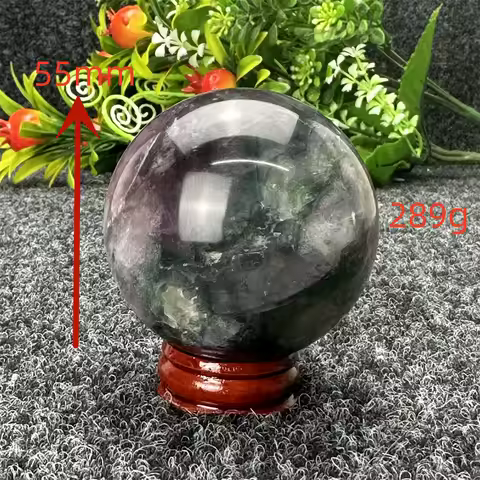 Natural Quartz Crystal Ball Colorful Fluorite Sphere Polished Massage Reiki Healing Exquisite Room Decoration Mineral Souvenir M