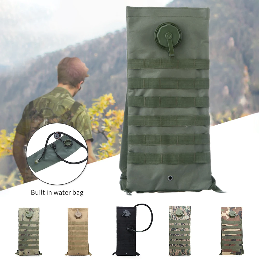 3L Tactical Water Bag Military Water Storage Bladder MOLLE Hydration Backpack Pouch Water Bag For Hiking Cycling Climbing