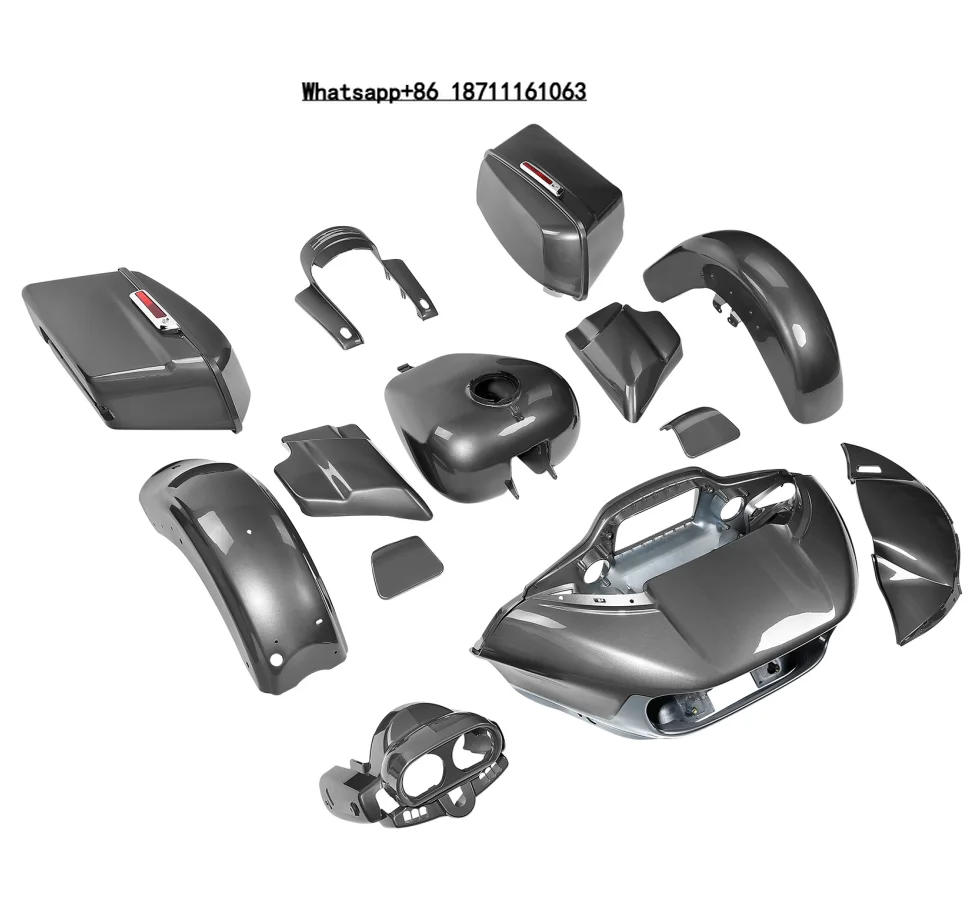 90100021 Industrial Gray & Silver Gray ABS Motorcycle Body Kit  CVO Road Street Glide 14-Up
