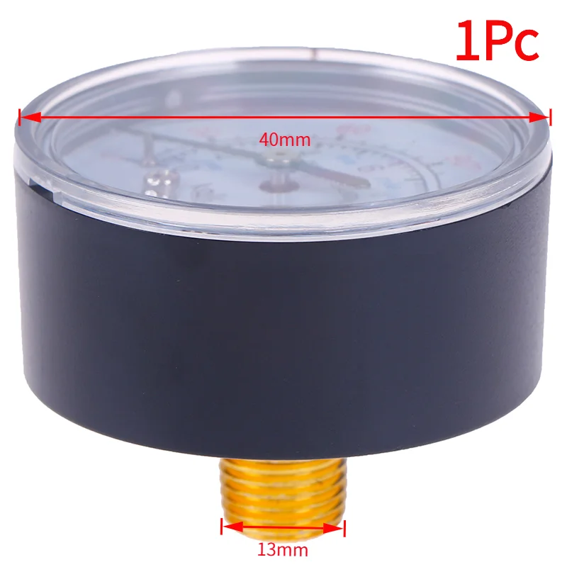 1Pc Bar Air Pressure Gauge 13mm 1/4 Bsp Thread Double Scale For Air Compressor.