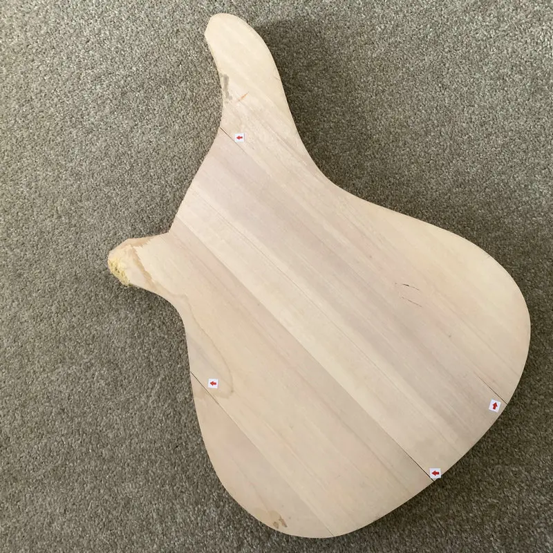 EB058 Unfinished 5 Strings Electric BASS Body  Uncut Solid Basswood DIY  for Replace Wood Crack And Surface Dirty