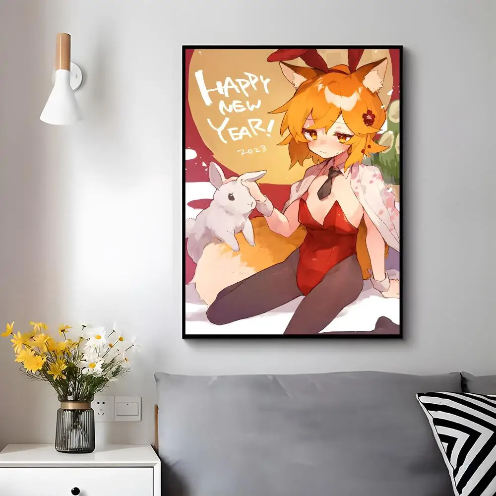 healing anime t-the Helpful Fox Senko-san Poster Modern Luxury Wall Poster Home Decor Space Enhancer