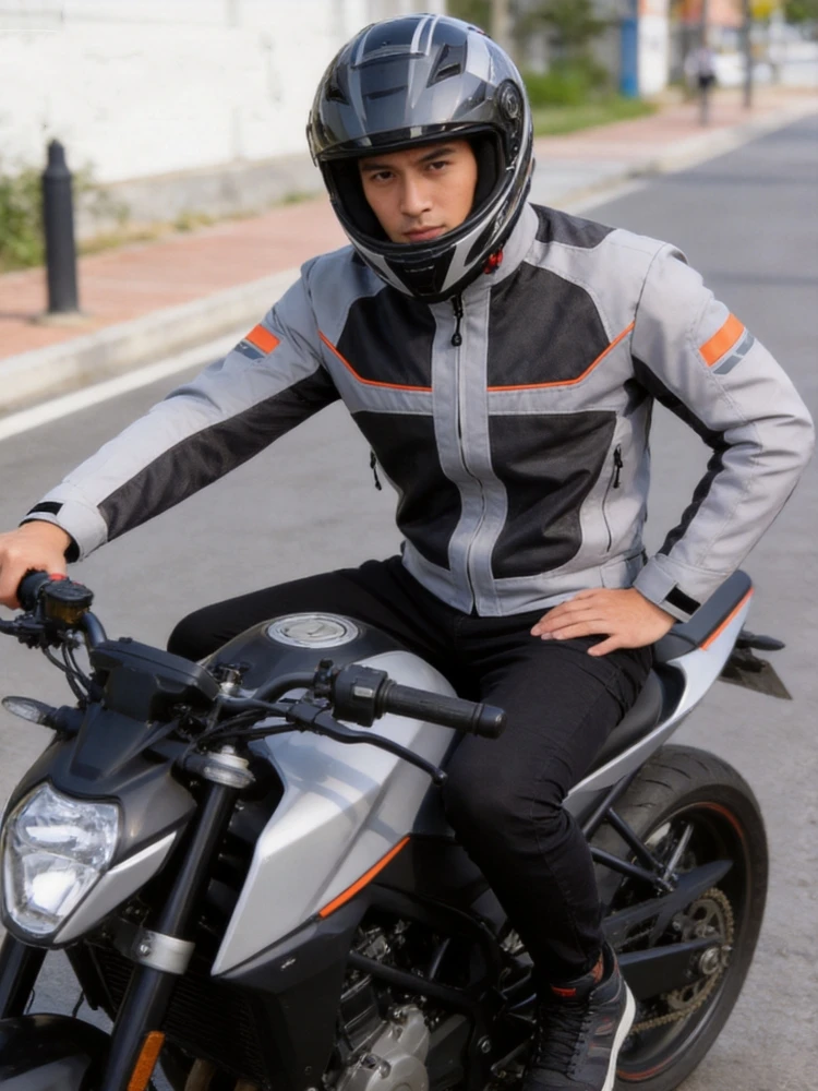 VEMAR Summer Motorcycle Jacket Breathable Mesh CE Protective Reflective Motocross Racing Riding Gear Coat for Men