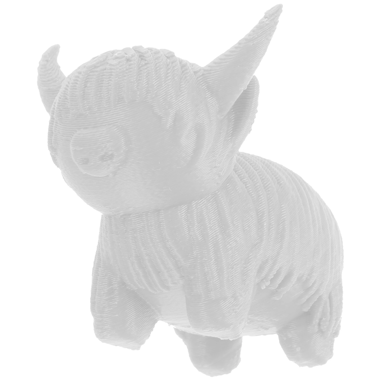 

Small White Highl Statue Decor Scotl Statue Living Room Table Animal Small Cow Statues Model Scotl Cow