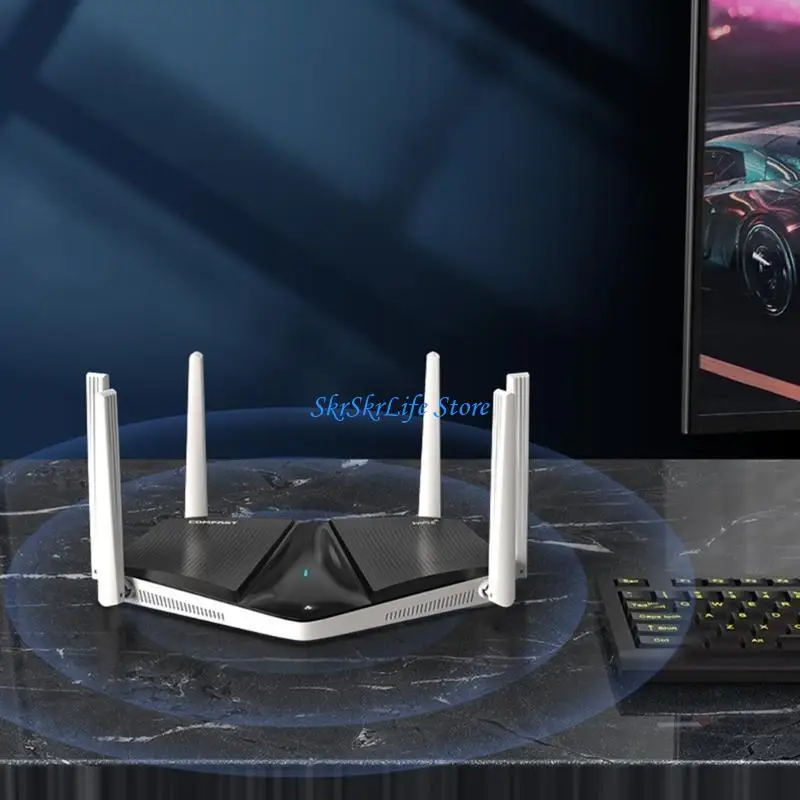 E65E Router Berkecepatan Tinggi AX3000 WiFi 6 Gigabit Router Halus Streaming dan Gaming Amplifier Router Cakupan Sinyal