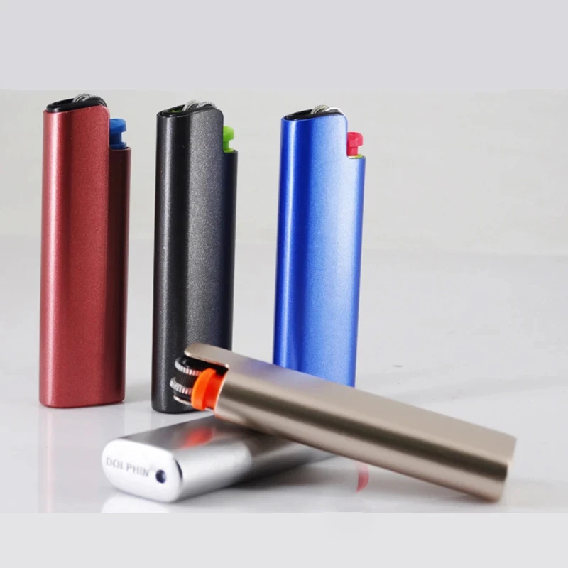 Frosted Silver Lighter Case Suitable For Large Metal Shells Of Swedish Cricket Lighters