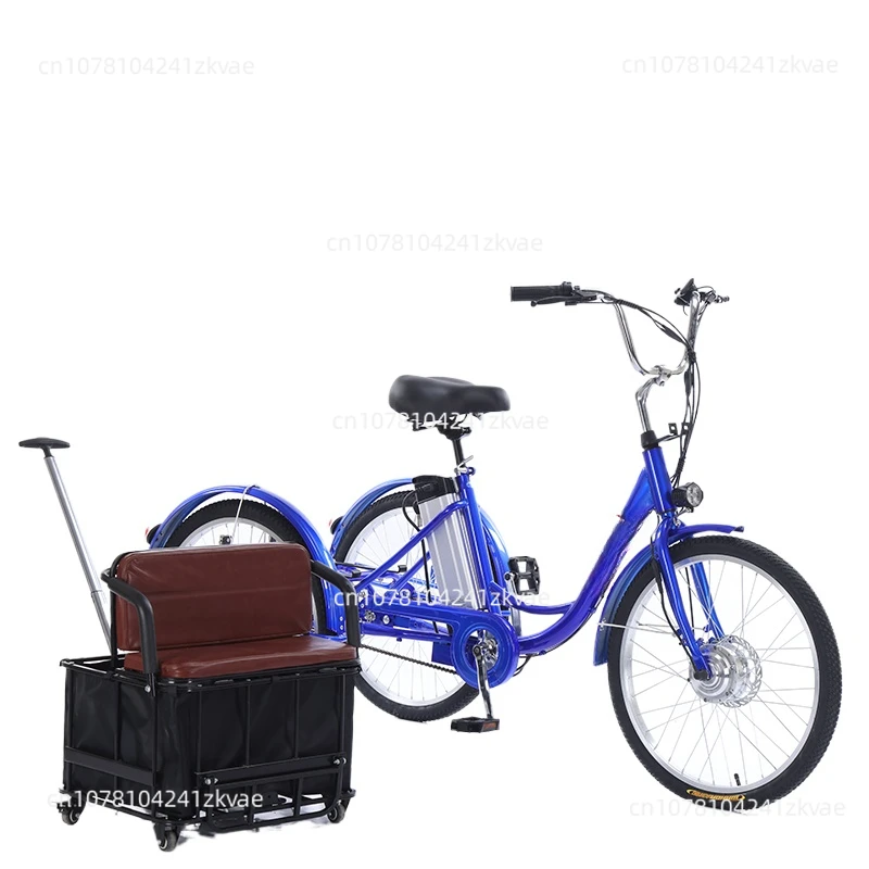 Easy riding 24 inch OEM customized pedal rickshaw bike bicycle 3 wheel tricycle  trike with cargo box and passenger seat