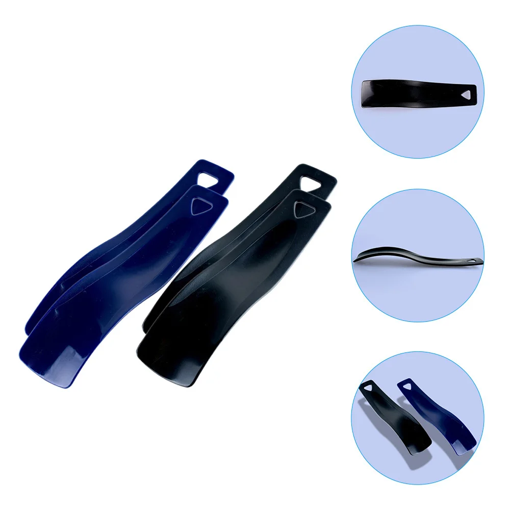 

4pcs Short Handle Shoe Horn Portable Premium Pp Shoe Helper Easy Wear Travel-Friendly Sturdy Smooth Shoehorn Tool For Men Women