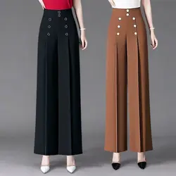 Wide Leg Pants for Women2024 Summer High-end Mom Pants Casual Thin Design Loose and Stylish with a Nine Point Western-style Feel