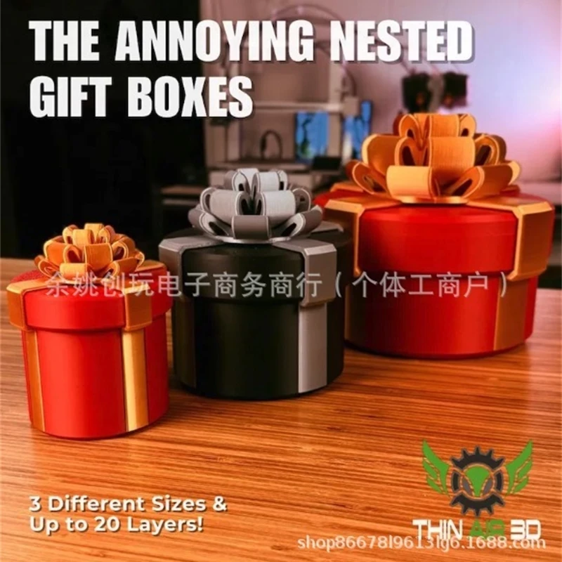 Annoying Nested Screw Surprise Gift Box Prank Puzzle Nesting Doll Packaging For Christmas Table Decor For Friends And Family