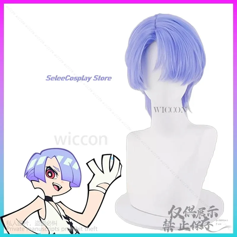 

Wiwiwi 123Новый ПАНТИЯ И АКЦИЯ Косплей Аниме Полиэстер Полиуретан Короткие Фиолетовые Синие Волосы Термостойкий Синтетический Парик Для