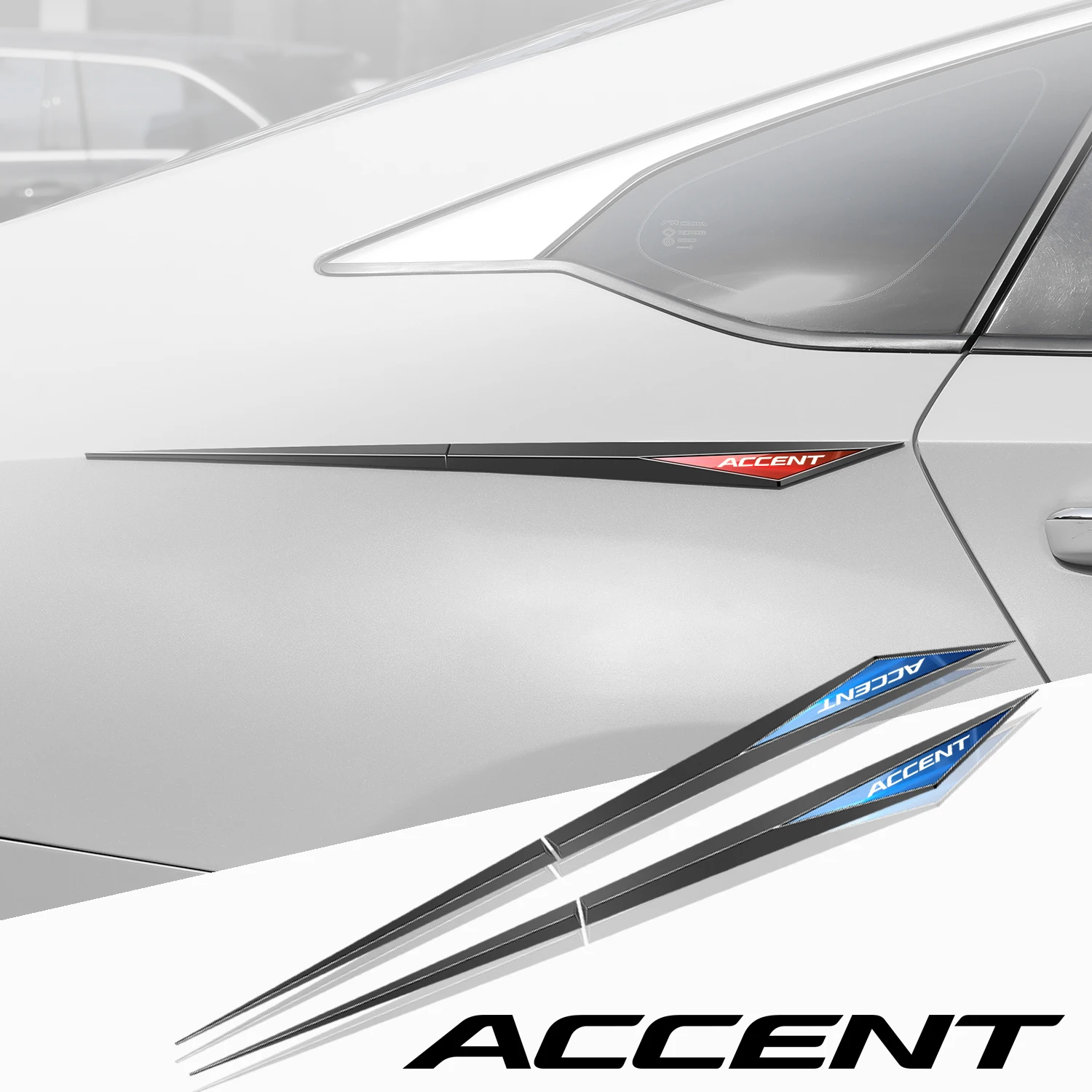 

car stickers accessories para auto for Hyundai accent 2024 of TPU+ of stainless 2pcs