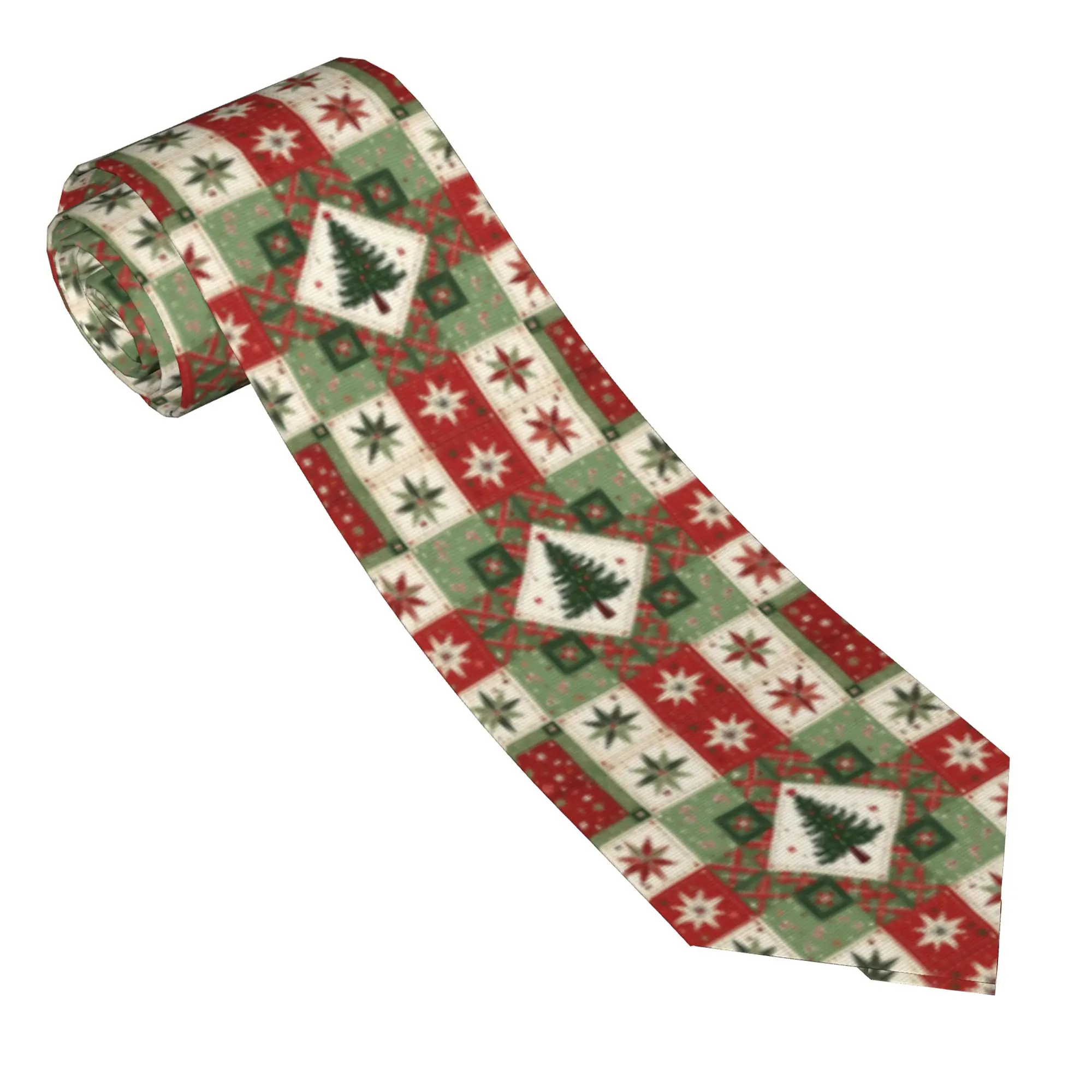 Christmas  Deer Trees Snowflakes Unisex Neckties 8 cm Narrow  Neck Ties for Mens Suits Accessories Gravatas Wedding Accessories