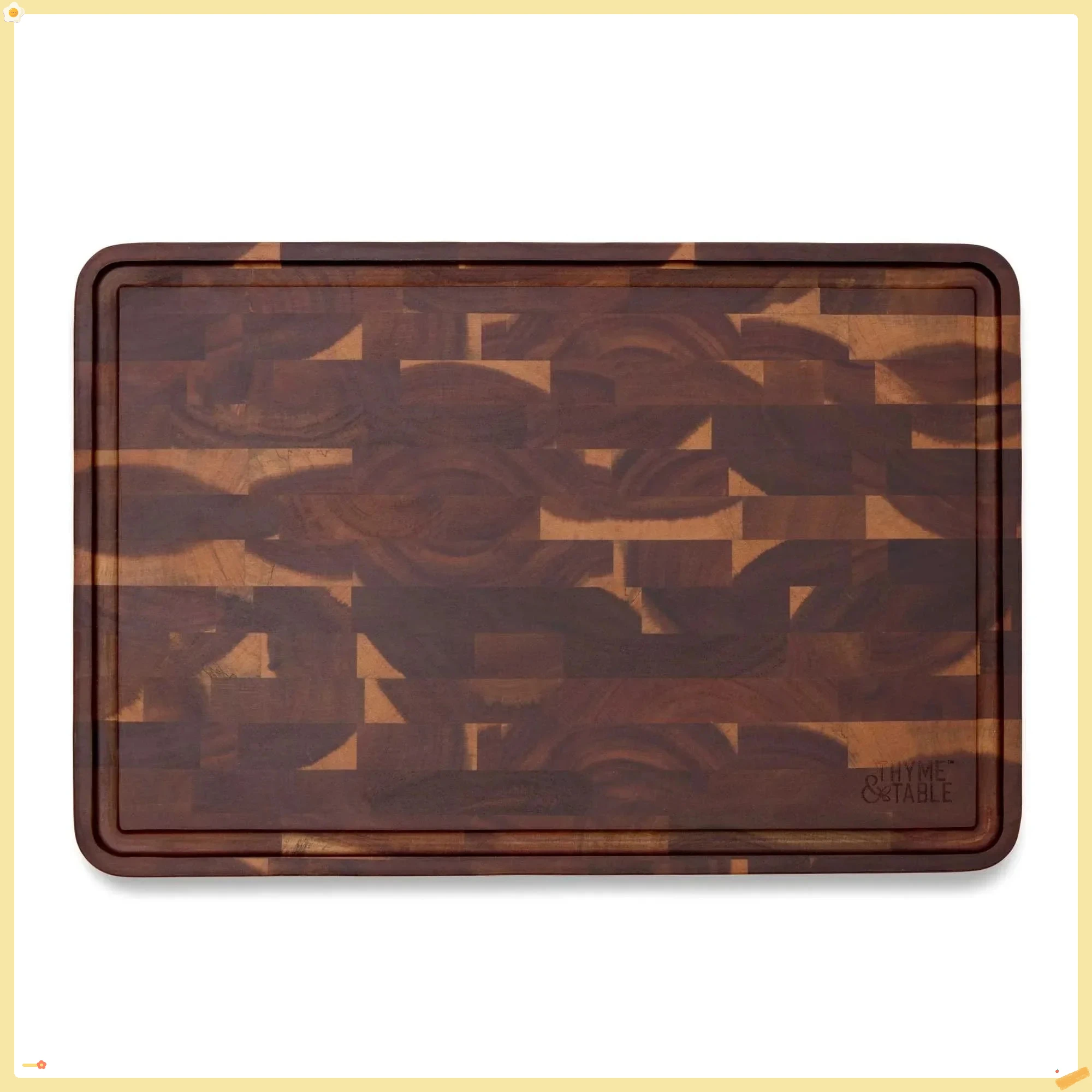 

Блок мясника с зерном акации размером 12 x 18 дюймов, деревянная разделочная доска для сыра и использования на кухне