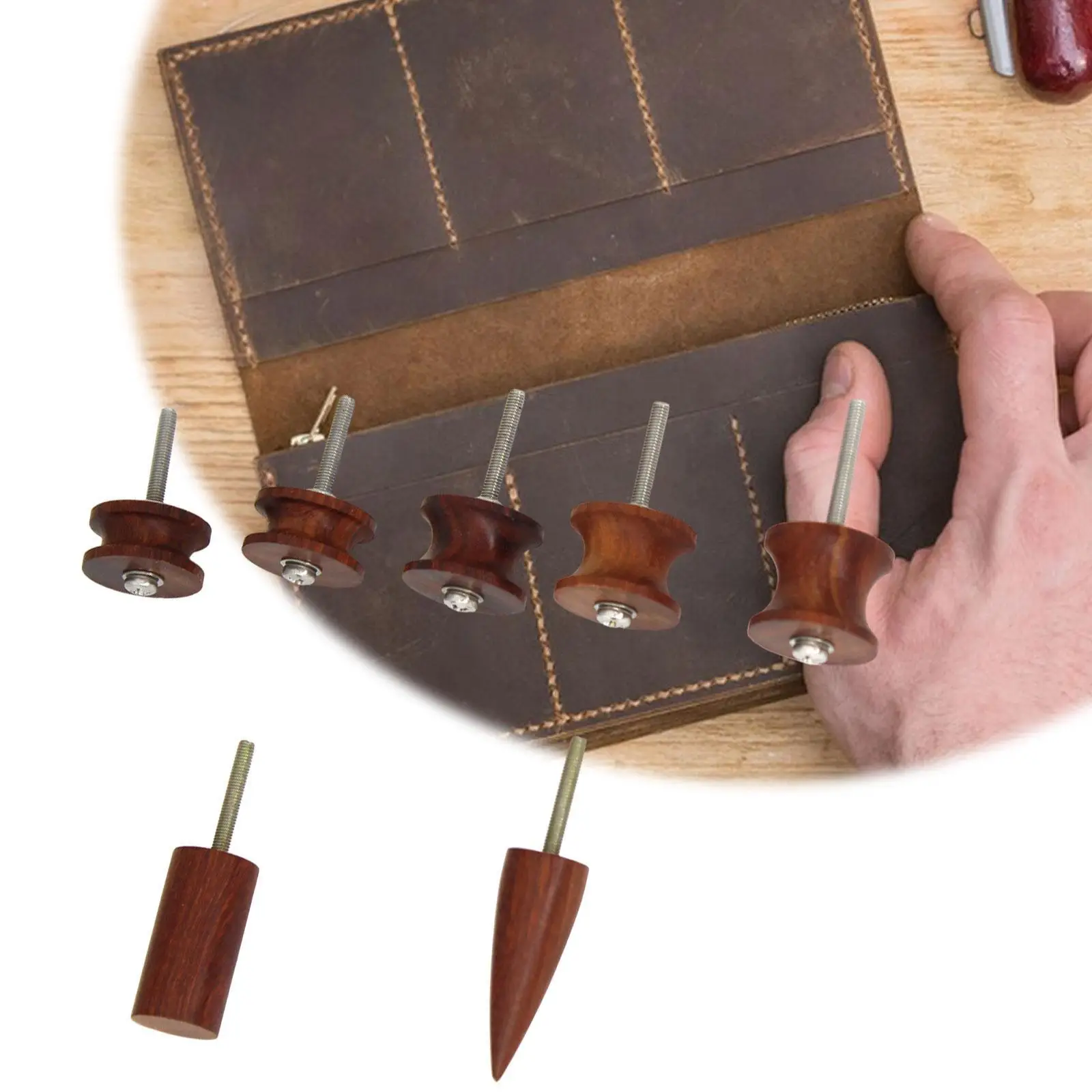 

Leather Burnisher Tool Leather Slicker for Grinding Engraving Woodworkings