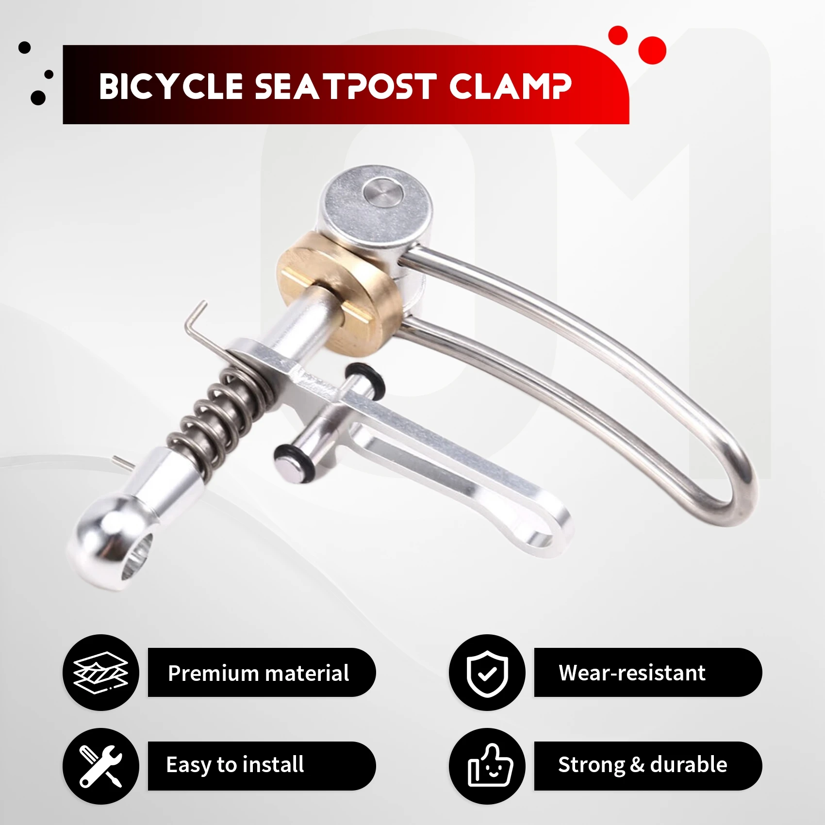 ABLB-Folding Bicycle Seatpost Clamp For Brompton Bike Seat Post Clip Ultra Light Folding Bike Accessories