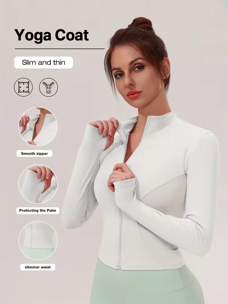 Jaqueta esportiva feminina slim fit