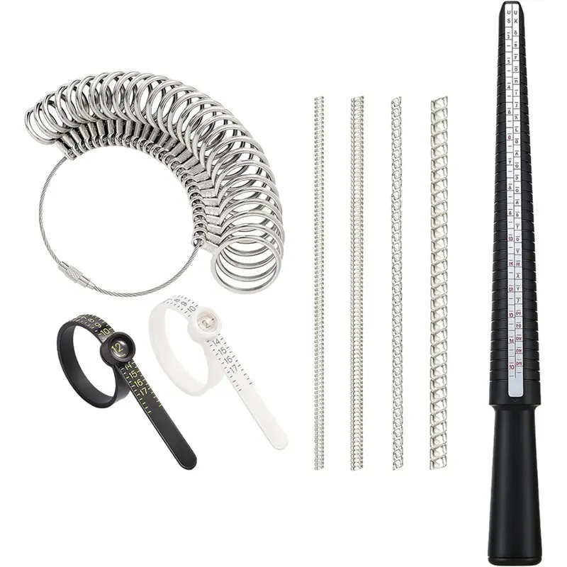

A84E-Adjusting Ring Sizer Measuring Tool Kit For Loose Rings Finger Measurer For Men Women