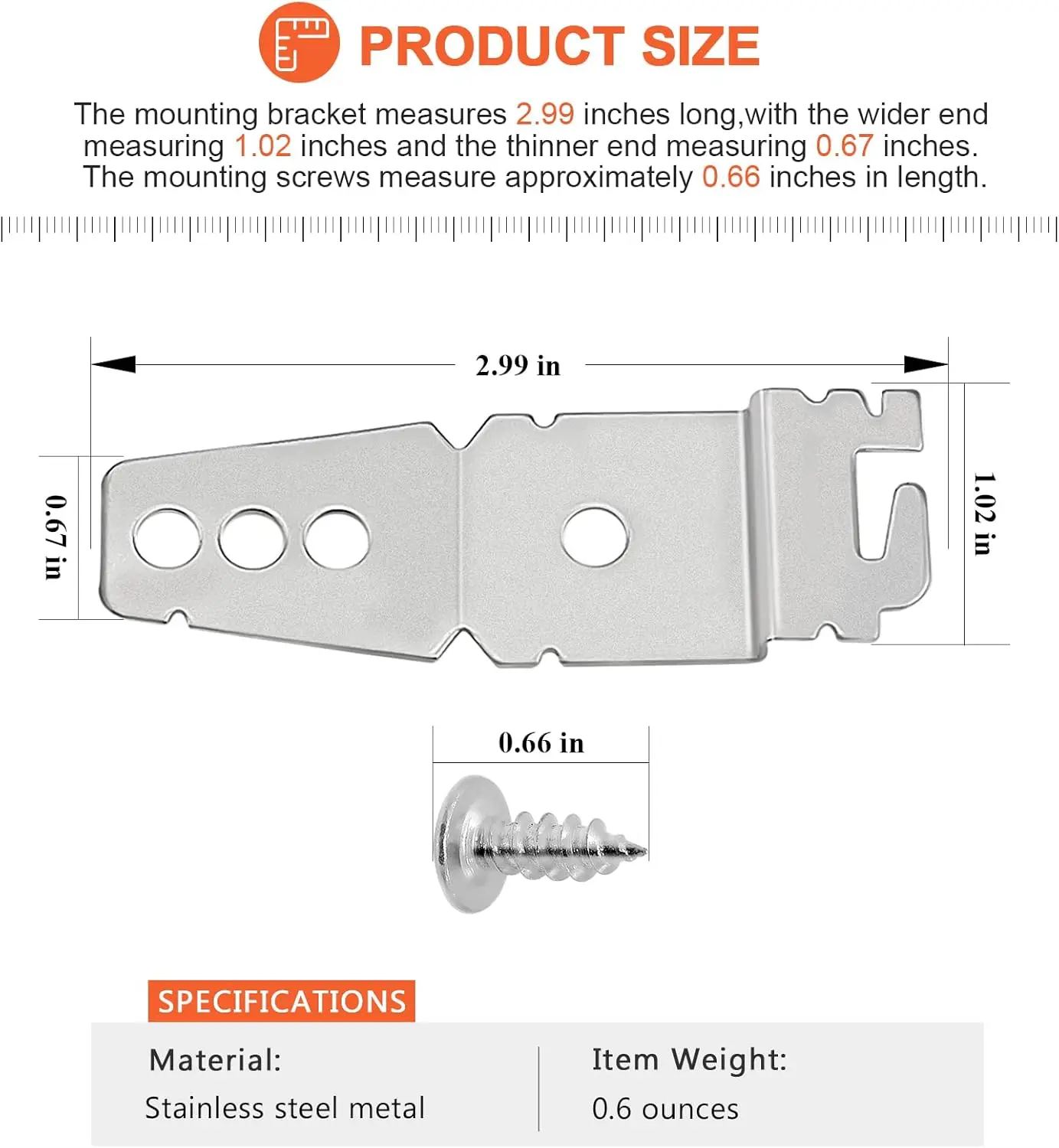2pcs/Set 8269145 Dishwasher Mounting Bracket with Screws Fit for Whirlpool Kenmore Kitchen-Aid Dishwasher, Replace WP8269145 WP8