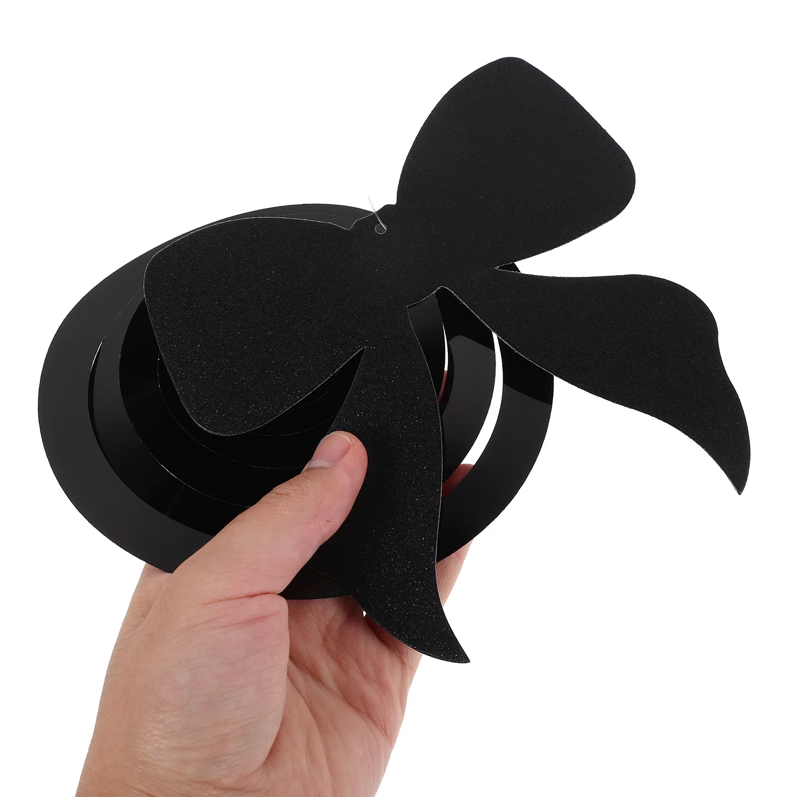 

18Pcs Hanging Swirls Spiral Ceiling Decor Black Bow Party Decorations for Birthday Baby Shower Bridal Events Bow Garland