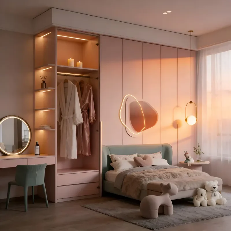 Dressing Table Modern Wood Aluminum Modular Bedroom Furniture Makeup Vanity for Home Wooden Custom China Manufacturer