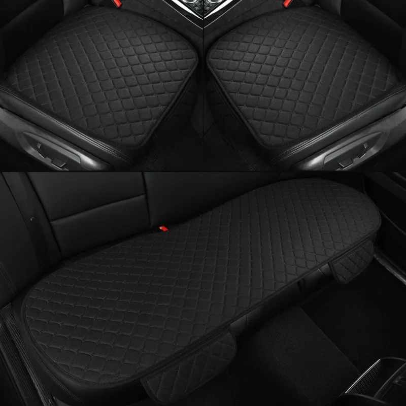 Universal Car Seat Cover Protector Auto Flax Front Back Rear Backrest Linen Seat Cushion Pad For SUV Sedan Hatchback Truck