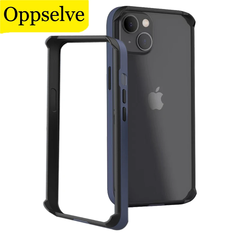 Bumper Case For iPhone 14 Plus Coque Frame Cover For iPhone 13 11 12 Pro Max Mini Anti-drop Ultra Slim Phone Protective Border