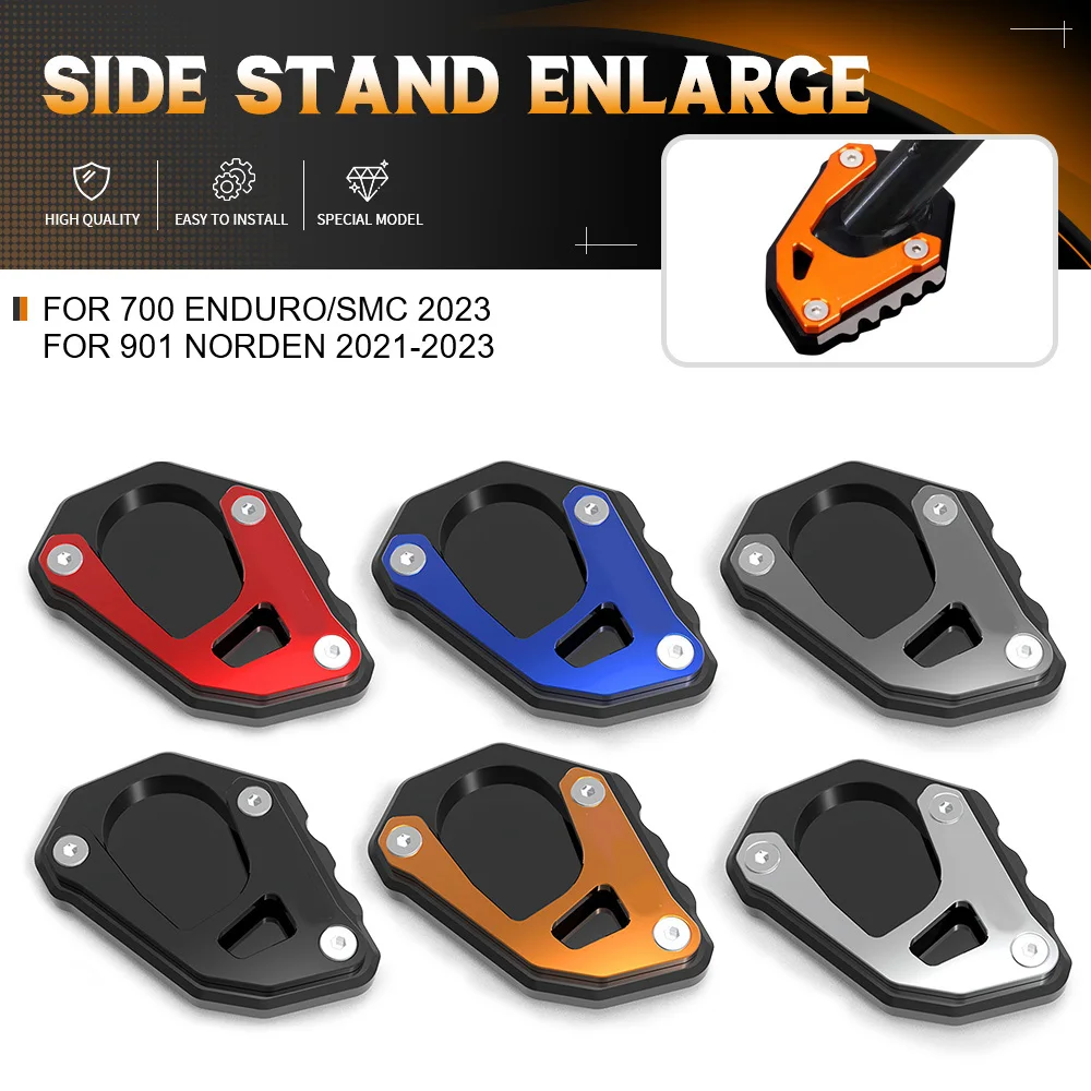 For GasGas 700 Enduro/SMC 2023 Husqvarna 901 Norden 2021-2023 CNC Motorcycle Side Stand motorbike Extension Pad Support Plate