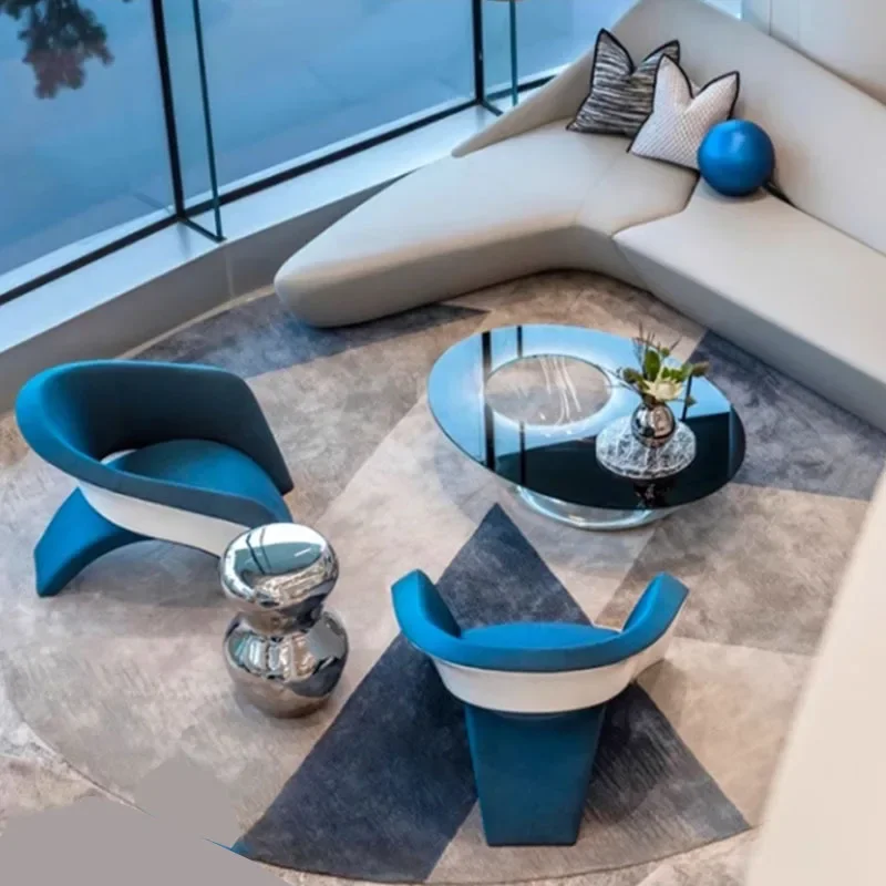 Nordic designer fiberglass creative aircraft chair, minimalist special-shaped sofa