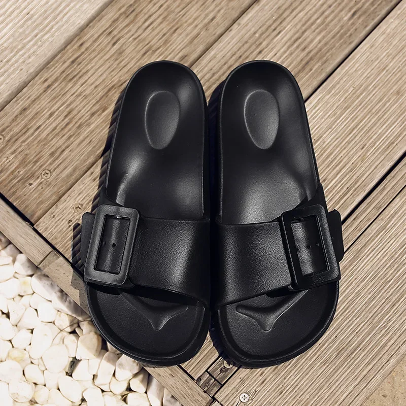 2024 New Summer Women Beach Light EVA Slipper Fashion Buckle Ladies Non-Slip Casual Outdoor Falt Sandals Female Flip Flops