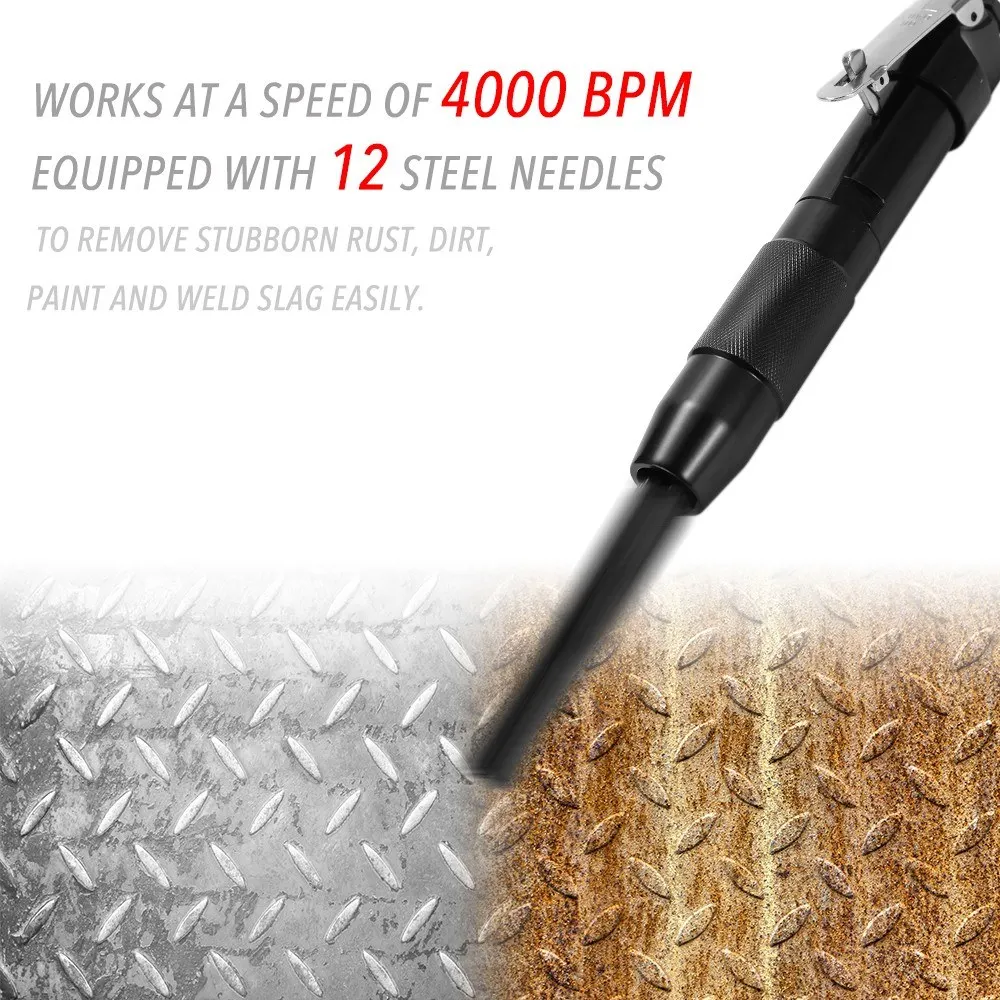 

12 Needle 3mm Scaler Air Pneumatic Rust Corrosion Slag Removing Deburring Tool