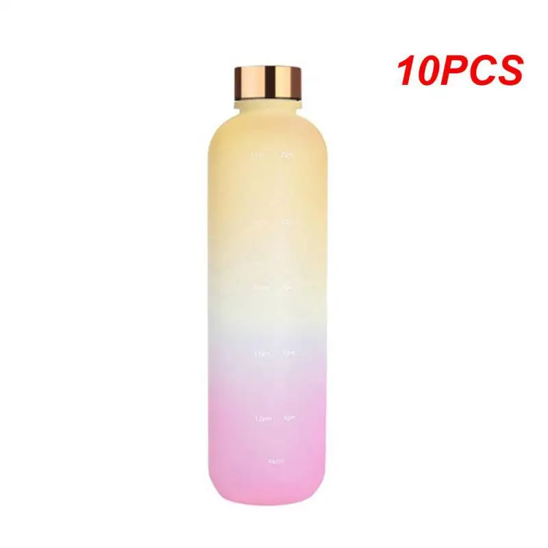 

10PCS Portoble Large Capacity Sports Water Bottle Fruit Lemon Juice Drinking Bottle Outdoor Travel Camping Plastic Cup Drinkware