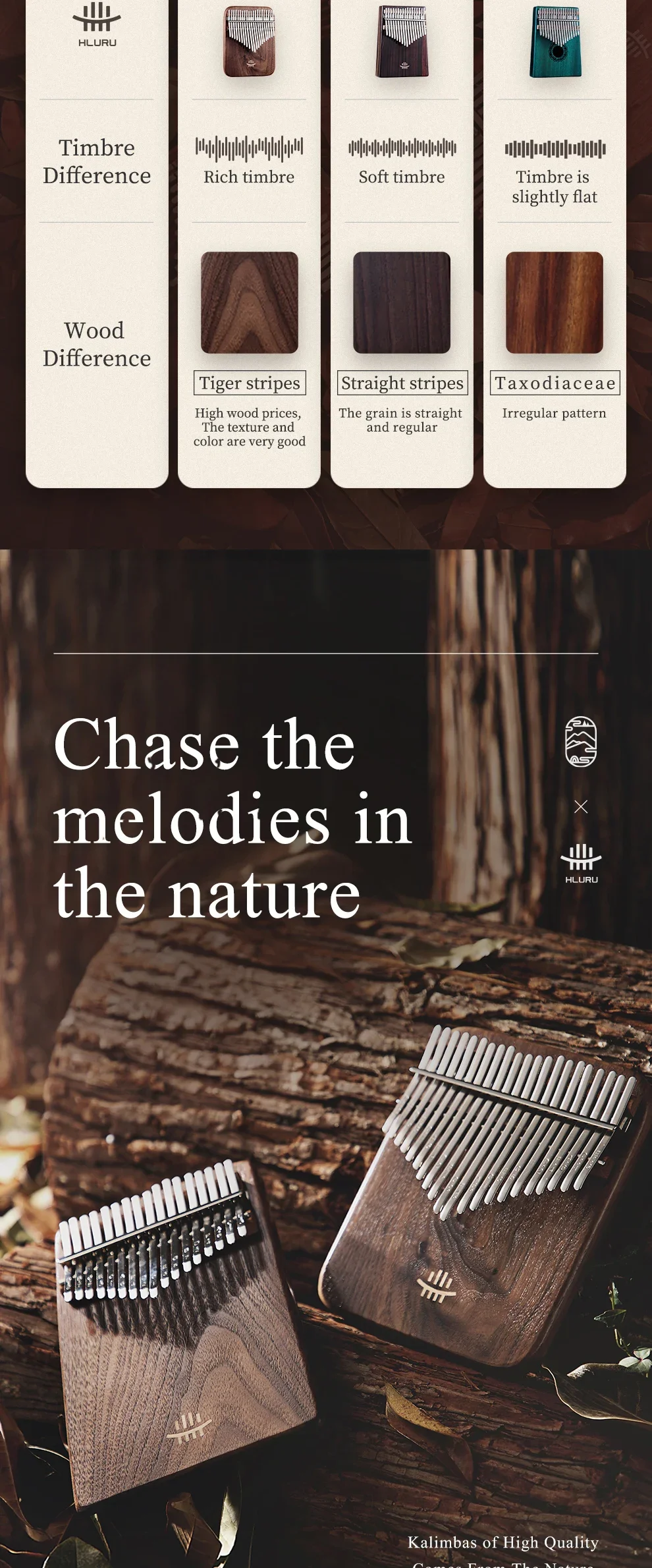 Diskon Besar Instrumen Hluru Piano Jempol Kelas Atas Kalimba 21 Kunci Piano Jempol Kalimba Alat Musik Tubuh KY21-BlackWalnut