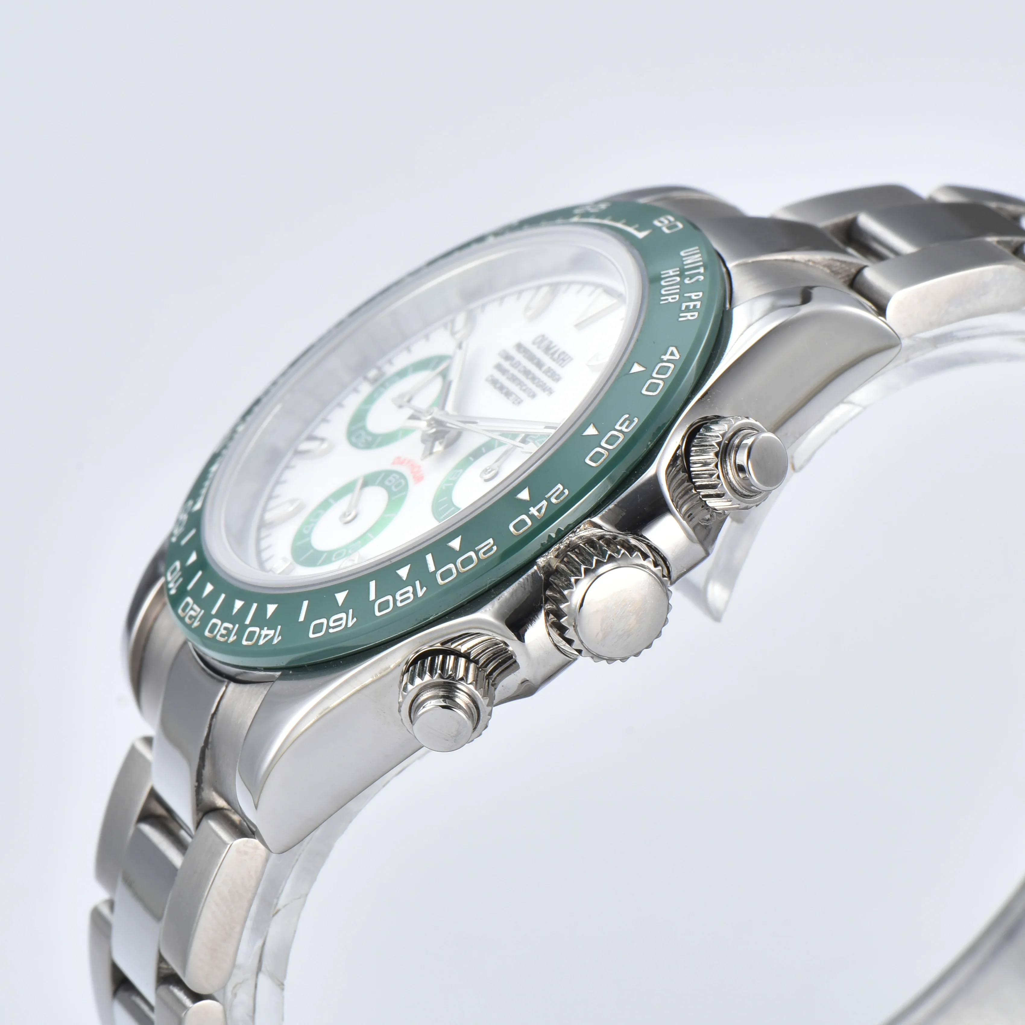 Luxury Sports Quartz Watch Sapphire Glass 316L stainless steel waterproof for men's custom watches with VK63 watch movement