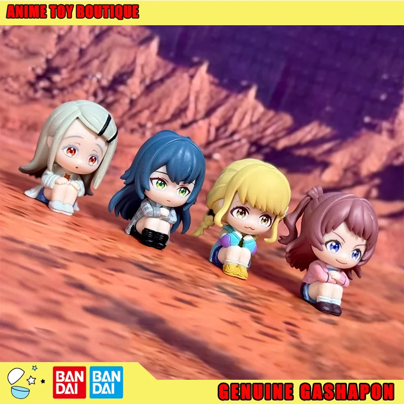 Bandai Genuine Gakuen Idolm@ster Action Figure Shinosawa Kotone Fujita Tsukimura Gashapon Sitting Posture Doll Ornament Original