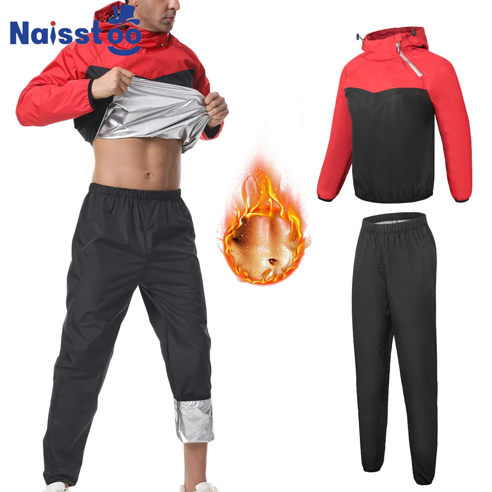 

Naisstoo костюм для сауны для похудения мужские спортивные куртки для фитнеса на молнии с длинными рукавами полный утягивающий тренировочный костюм